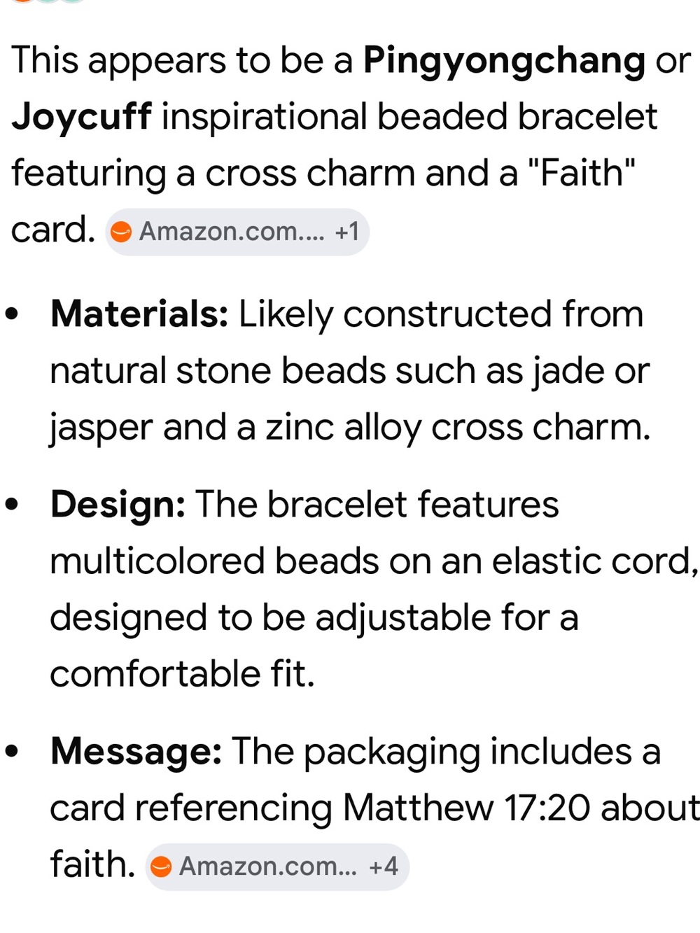 #2514**Faith Women multiple natural stone bead bracelet - Picture 4 of 17